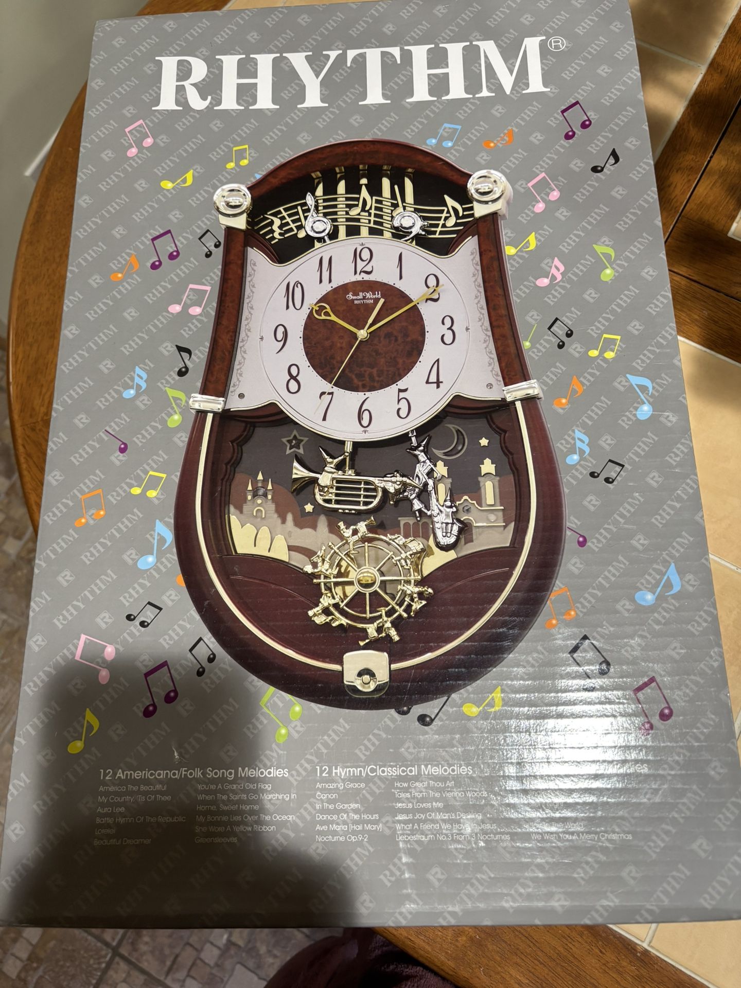 Rhythm Musical Wall Clock – New in Box