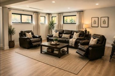 Sofa and two recliner chairs