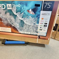 75 TV LG 4K smart HDTV $55 down on financing free delivery six month warranty