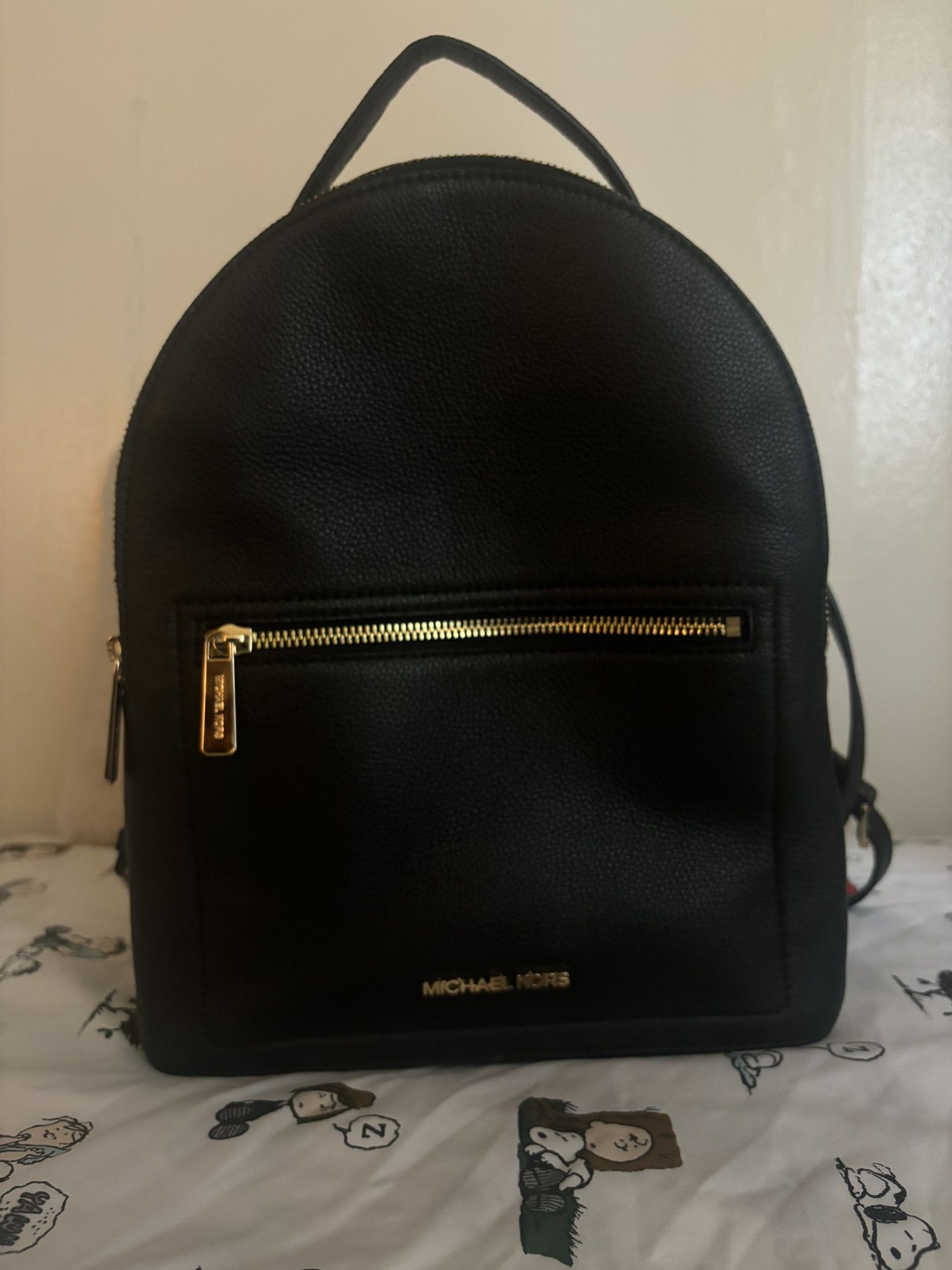 Michael Kors Black Leather Backpack