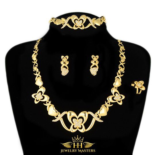 18K GF 4 Piece Butterfly Necklace Set. Perfect Gift for Mothers Day. Come in Free Gift Box. Store Pick Up or Shipping Available 