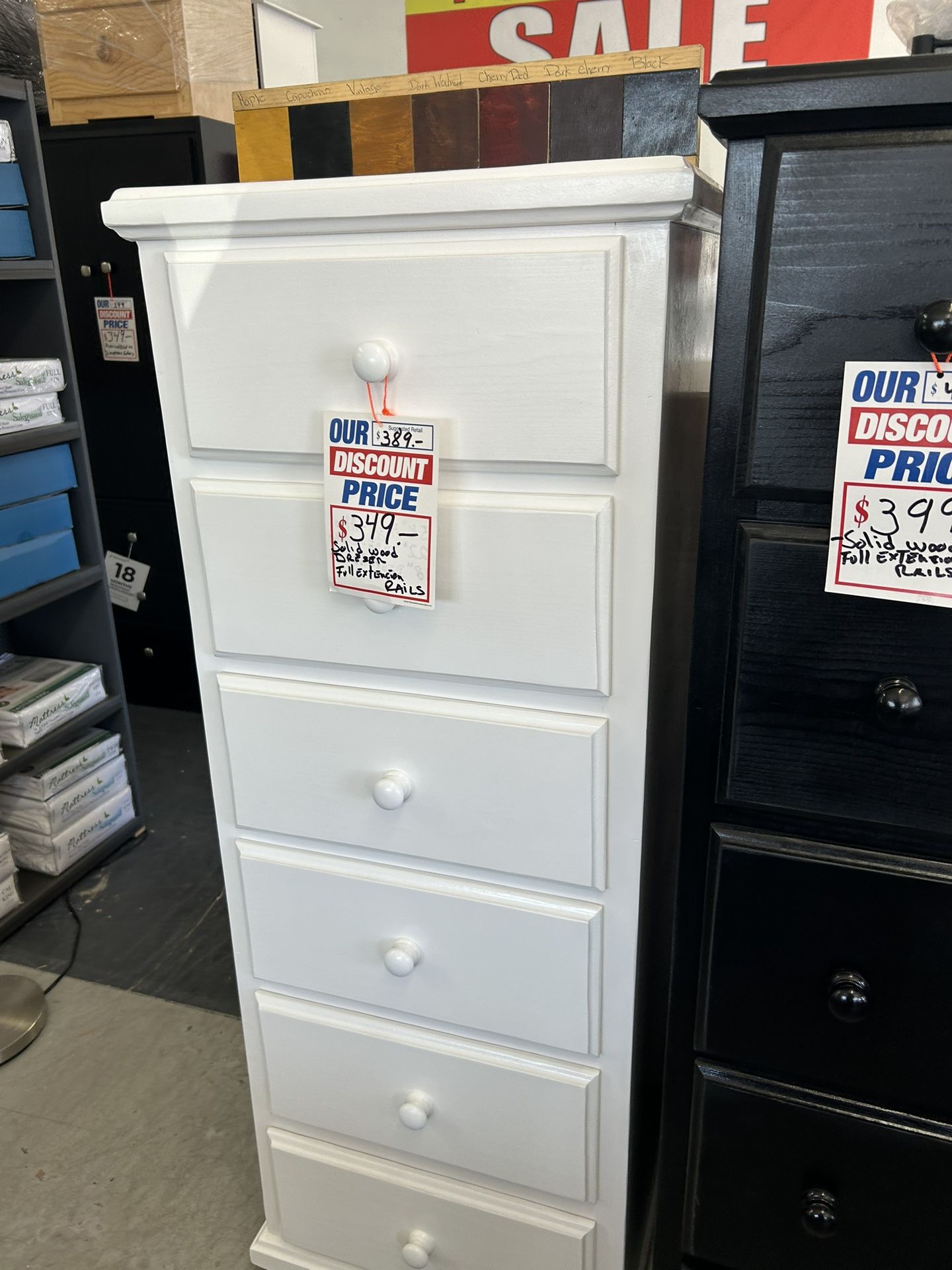 6 Drawers Solid Wood Lingerie Dresser Available In Different Colors