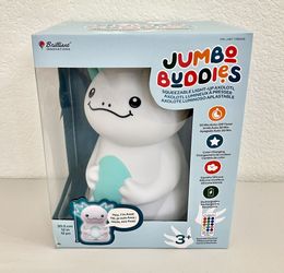 🔥NEW🔥 Jumbo Buddies Squeezable Lamp Axolotl Dimmable Nursery Kid Night Light 12"