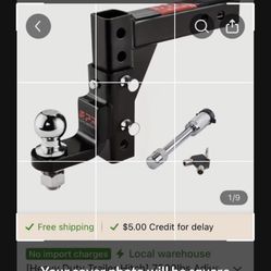 HITCH..TOWING.. TRAILER….Adjustable 7500# With 2” Ball. Nine Inch Adjustment. New In Box