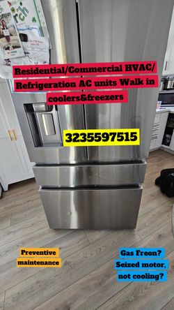 Refrigerators Domestic & commercial Walk in coolers & freezers