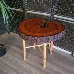 Living Edge Walnut End Table