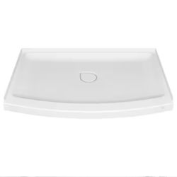 American Standard Ovation Curve 48 in. L x 30 in. W Alcove Shower Pan Base with Center Drain in Arctic White