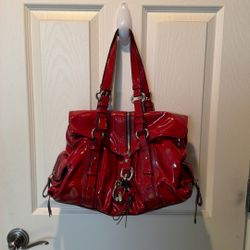 Patent Red Leather Handbag