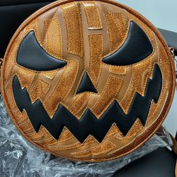 Pumpkin Glitter Concha Bag By Love, Pain & Stitches