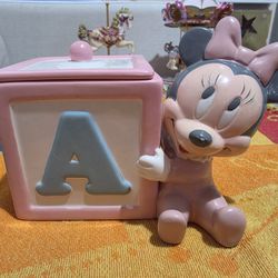 Vintage  Disney Teleflora-baby Minnie Mouse Block