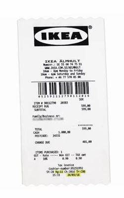 Brand new. Virgil Abloh x IKEA MARKERAD "RECEIPT" Rug 200x90 CM