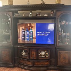 stunning traditional dark wood entertainment center