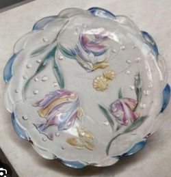 Large Round Glass Serving Platter