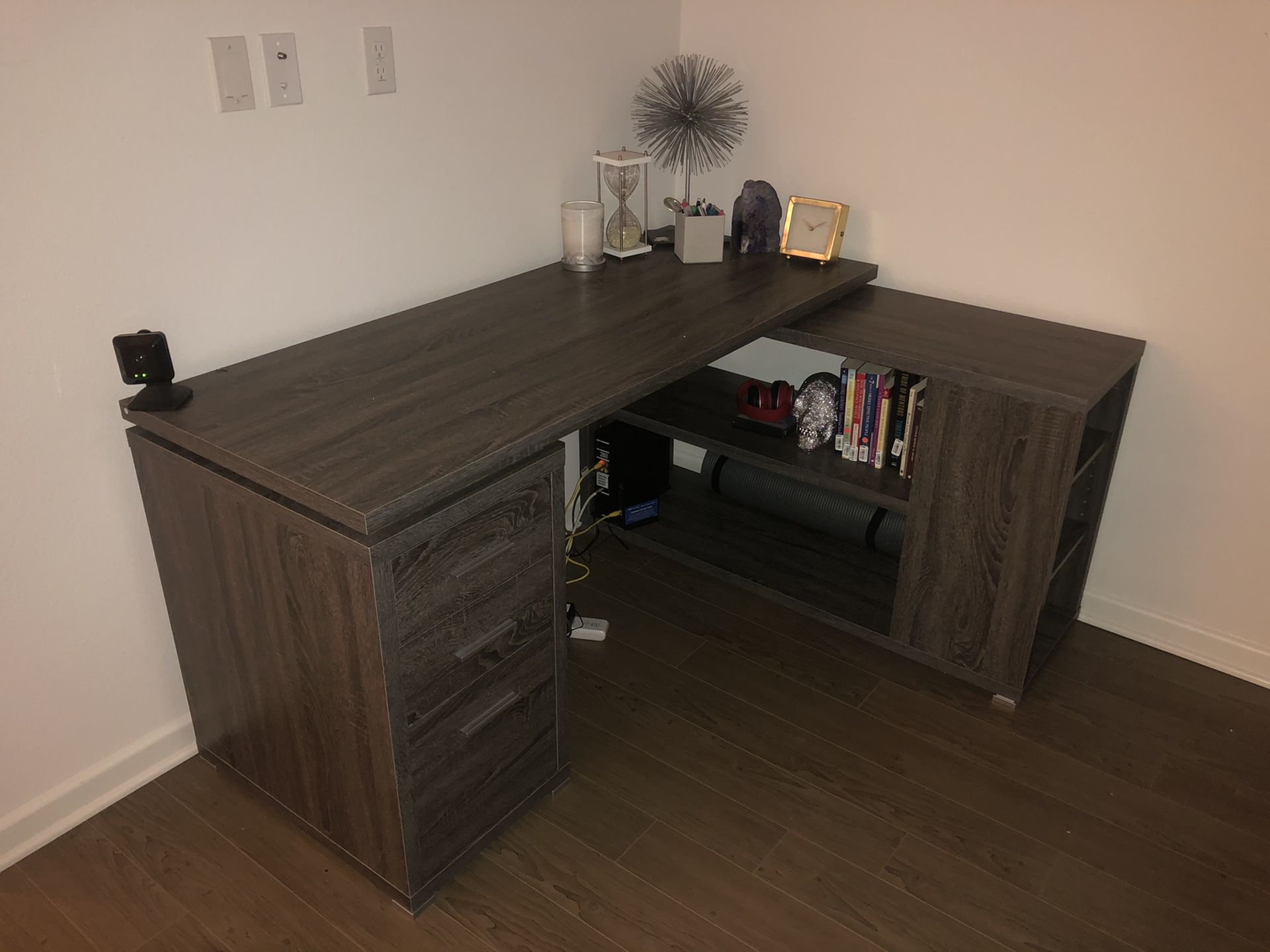 Gray Wood Office Desk