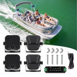 Herdio 4 Inch 240 W Bluetooth Speakers 2 Pairs