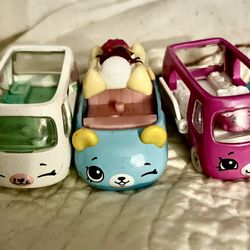 3 Shopkins Cutie Cars Collector Items