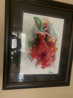 Art print custom framed with glass