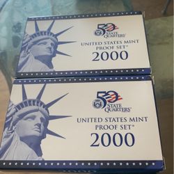 2000 50 State Quaters Us Mint Set 2 Available $20 Each