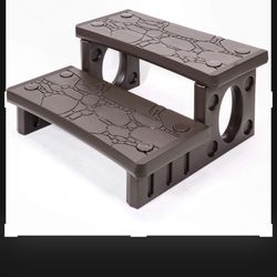 MULTI PURPOSE 2-STEP SPA HOT TUB POOL RV CAMPERS DECK STEPS FOR ENTRY OR EXIT Overall Dimension: 27-3/4"(W) x 24-1/2"(D) x 13-1/2"(H) Each Step Size