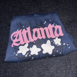 navy and pink atlanta spidr hoodie