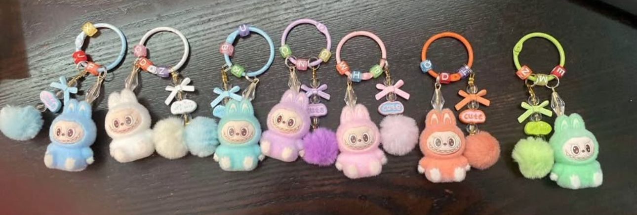Mini Labubu keychains Bundle Of 2
