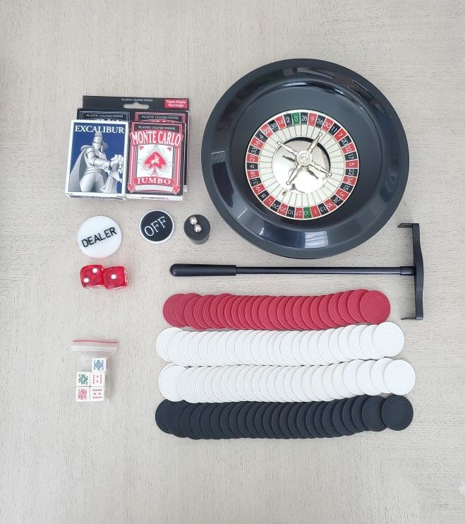 Multi Casino Card Game With Poker (1 Latch Broken)