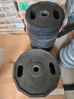 Iron Grip Urethane 25lb and 45lb Olympic Weight Plates