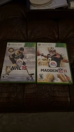 2 Xbox 360 games (renewed) nhl 15 and madden 11