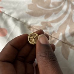10k Gold Diamond Earrings (large Circles)