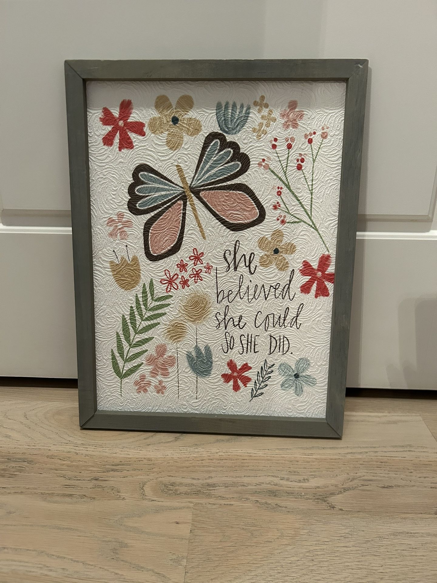 SHE BELIEVED SHE COULD SO SHE DID WALL ART