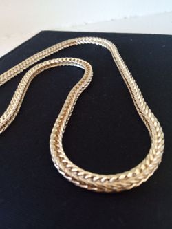 Gold Deep Plated Box Necklace Chain Jewelry