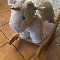 Pottery Barn kids unicorn rocking horse