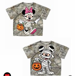 Mickey & Minnie Halloween Mummy Graphic T-Shirts