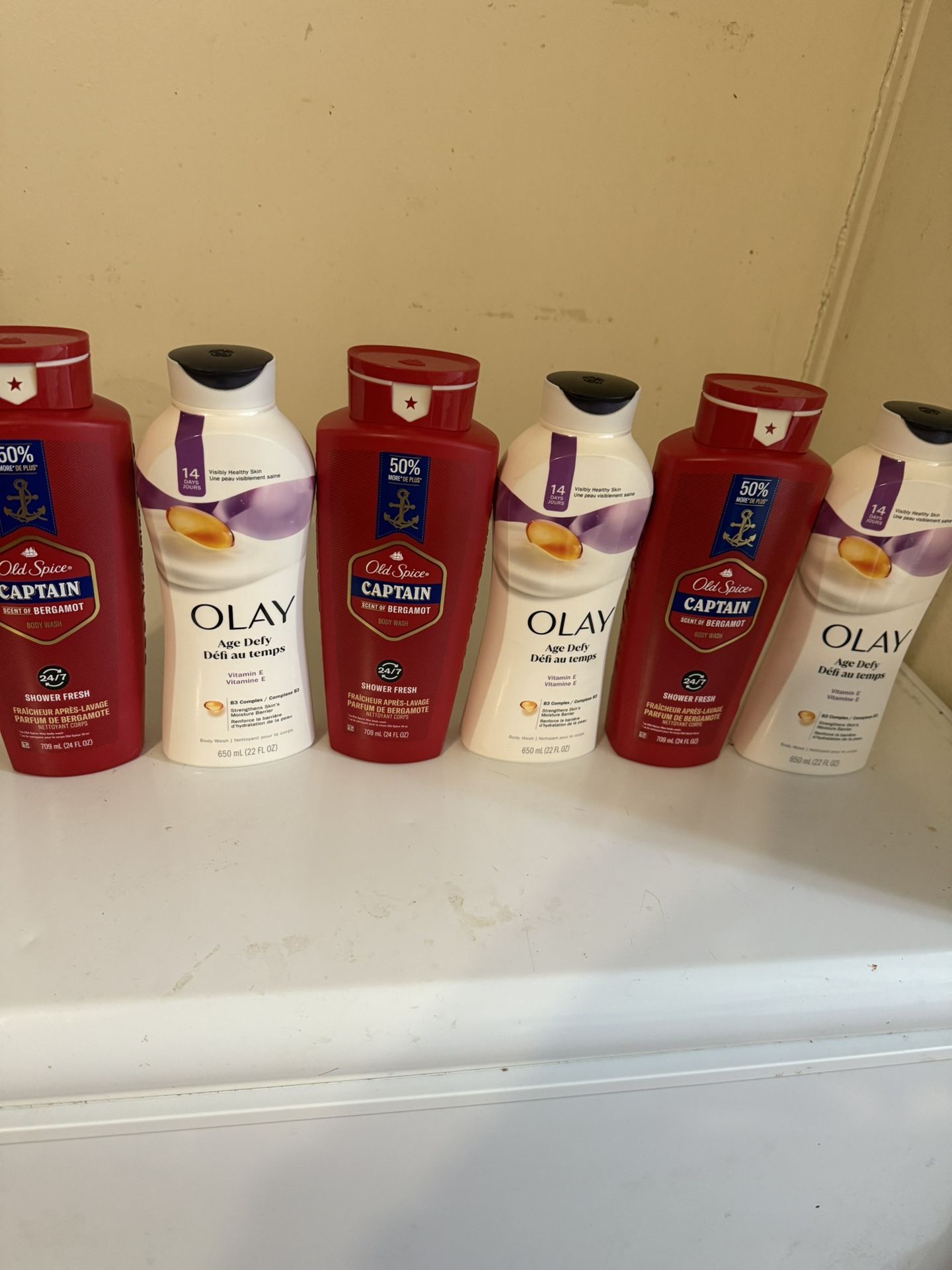 old spice and olay body wash