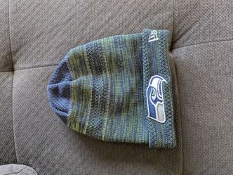 Blue and green New Era Seahawks Beanie