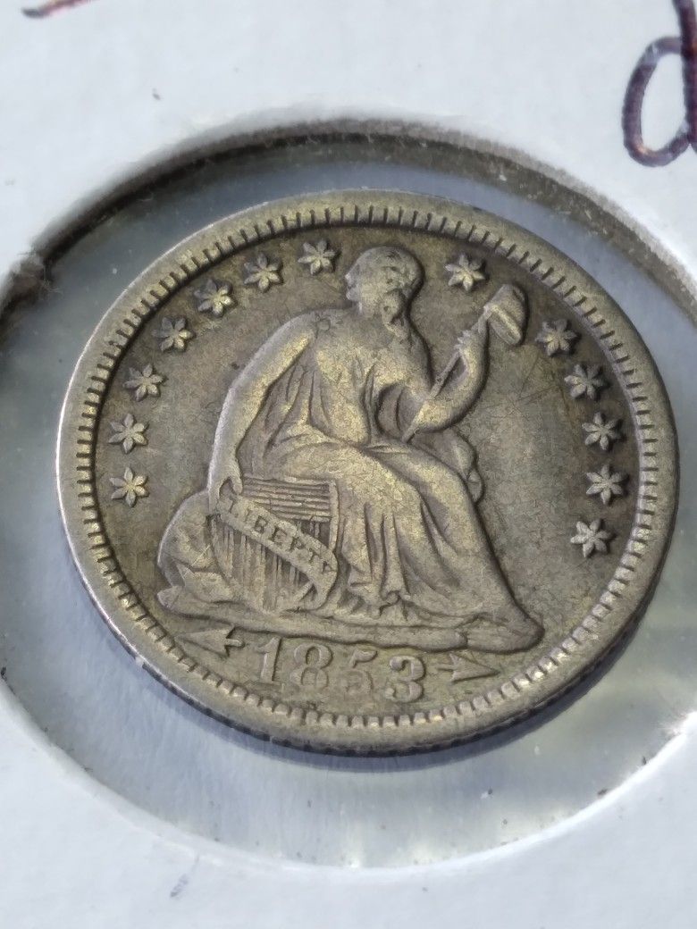 1853 Half Dime With Arrows