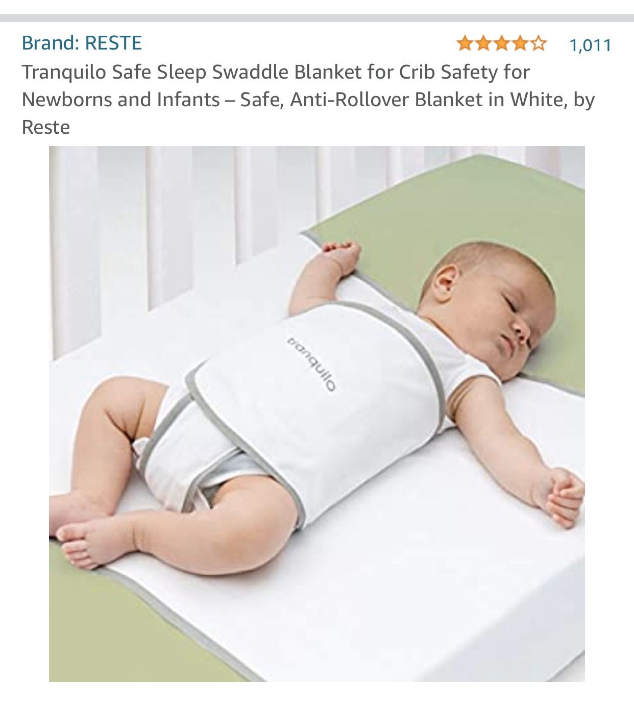 Safe Sleep Swaddle for Crib Safety