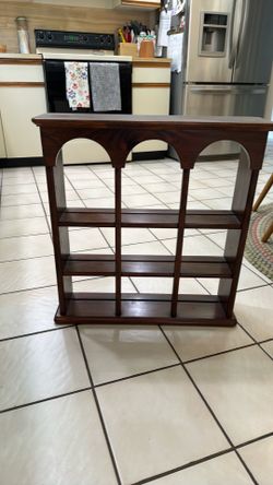 Mahogany wall shelf