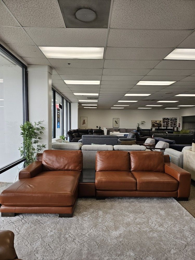 3-pc Leather Sectional Sofa-Darrium