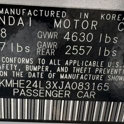 2018 Hyundai Sonata Hybrid