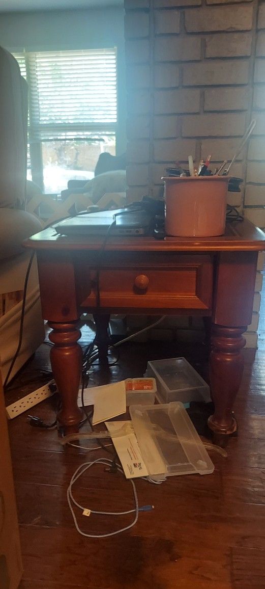 Cute Wooden Side Table With Drawer