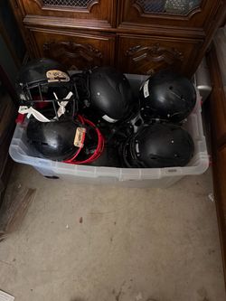 Lot of Black Football Helmets – Rawlings