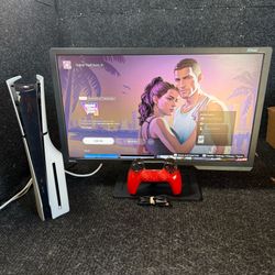 Ps5 Slim Disc 1TB Console with Controller and Cables