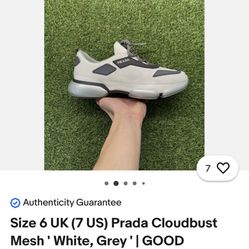 Men  White And Grey Prada Size 8