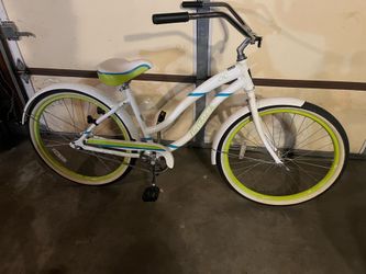 White Beach Cruiser Bicycle