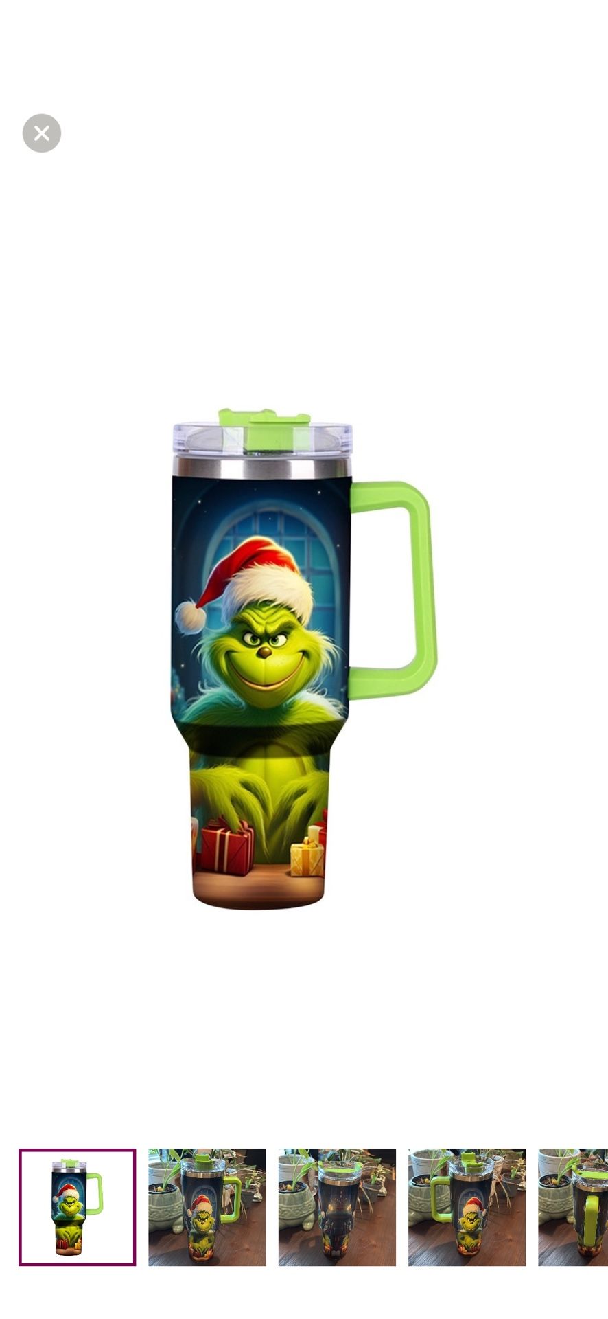 NIB How the Grinch Stole Christmas Tumbler 40oz Travel Tumbler With Handle Large