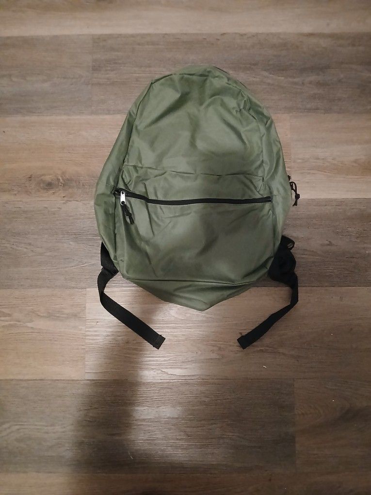 khaki backpack