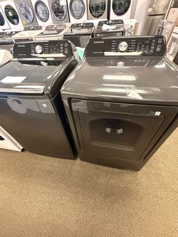 SAMSUNG WASHER AND DRYER TOP LOAD SET ON SALE