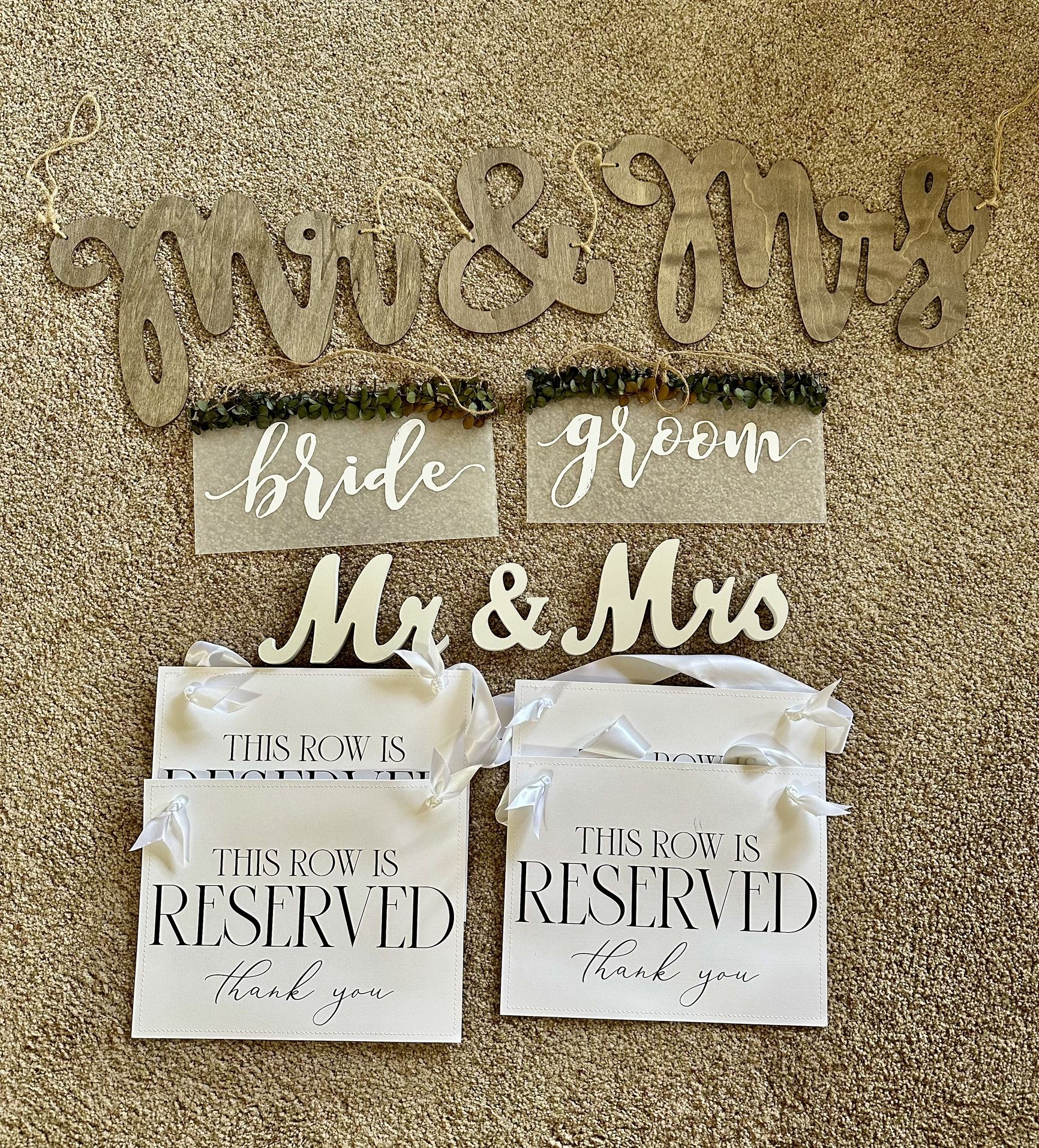 Wedding And/Or Reception Signs