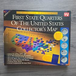 First State Quarters of The US - Collector's Map